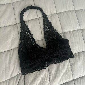 Aerie Halter Black Lace Bralette